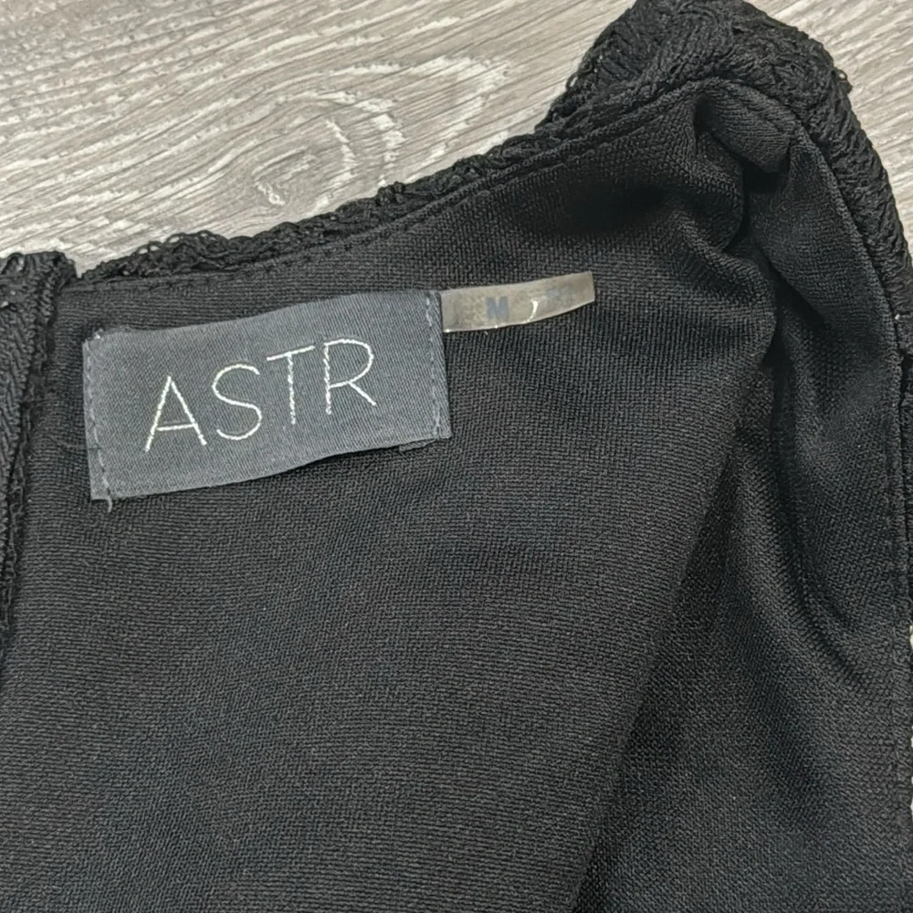 Lace Crochet ASTR The Black Label Women’s Black Sleeveless Midi Dress Medium - Picture 9 of 16